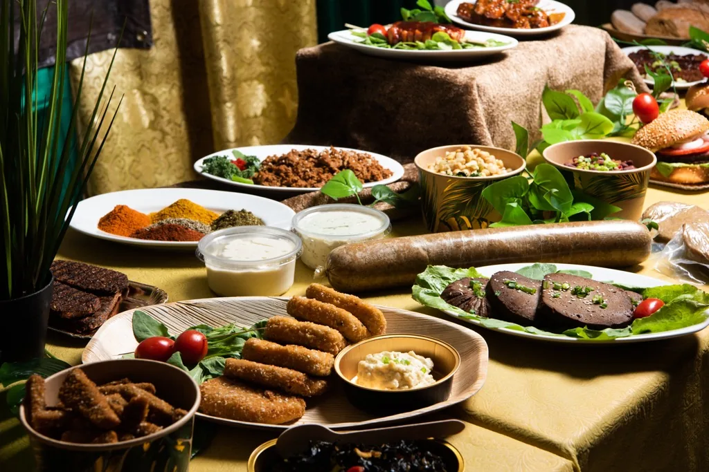 Shared plant-based "Live-It" meal prepared for community gathering